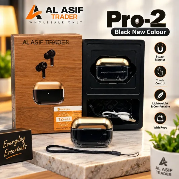 BUDS PRO 2 BLACK WITH GOLD CAP